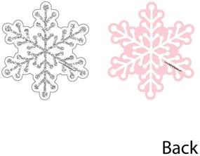 img 2 attached to ❄️ Snowflake Decorations DIY Holiday Snowflake Birthday Party or Baby Shower Essentials - Set of 20 - Big Dot of Happiness Pink Winter Wonderland