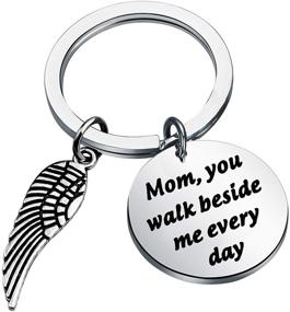 img 4 attached to 🔑 Gone but Always with Me Keychain - Memorial Gifts for Loss of Father or Mother