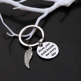 img 3 attached to 🔑 Gone but Always with Me Keychain - Memorial Gifts for Loss of Father or Mother