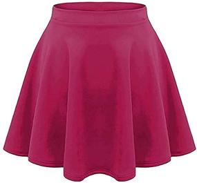 img 1 attached to 👗 Loxdonz Versatile Stretchy Pleated Charcoal Girls' Clothing: Explore Our Skirts & Skorts Collection!