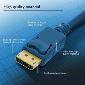 img 2 attached to 🔷 GearIT 6 футовый кабель с золотым покрытием DisplayPort to DisplayPort - готов к разрешению 4K (DP to DP Cable), синий - улучшенная SEO