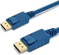 🔷 gearit 6 футовый кабель с золотым покрытием displayport to displayport - готов к разрешению 4k (dp to dp cable), синий - улучшенная seo логотип