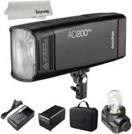 godox ad200 pro ad200pro 200w flash: беспроводная передача, высокоскоростная синхронизация, 📸 ttl, оптический раб, совместимость - canon, nikon, sony, olympus, panasonic, fujifilm, pentax. логотип