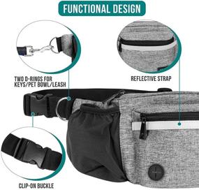 img 1 attached to 🐶 PetAmi Dog Fanny Pack: Ultimate Dog Walking and Training Pouch - Treats, Poop Bags, Water Bottle, Bowl Included!