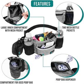 img 2 attached to 🐶 PetAmi Dog Fanny Pack: Ultimate Dog Walking and Training Pouch - Treats, Poop Bags, Water Bottle, Bowl Included!