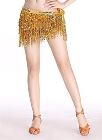 img 1 attached to 💃 Aivtalk Women's Sequin Gypsy Belt: Belly Dance Hip Scarf Wrap Skirt Costume