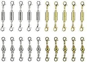 img 4 attached to 🦞 Set of 20 Lobster Head Magnetic Clasps in Gold and Silver - Converters & Extenders for Necklaces, Bracelets, Anklets - Ideal for DIY Crafts & Jewelry Making