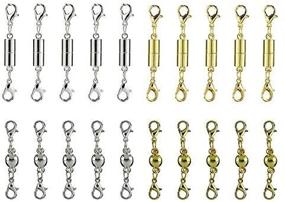 img 1 attached to 🦞 Set of 20 Lobster Head Magnetic Clasps in Gold and Silver - Converters & Extenders for Necklaces, Bracelets, Anklets - Ideal for DIY Crafts & Jewelry Making