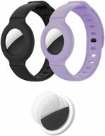 🔎 ultimate airtag tracker bundle: 2pcs silicone bracelet case with watch band for easy location tracking of kids, children, seniors, and students logo