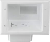 enhanced data comm electronics 45-0071-wh mid-size recessed low voltage plate with duplex receptacle logo