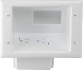 img 4 attached to Enhanced DATA COMM Electronics 45-0071-WH Mid-Size Recessed Low Voltage Plate with Duplex Receptacle