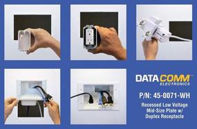 img 1 attached to Enhanced DATA COMM Electronics 45-0071-WH Mid-Size Recessed Low Voltage Plate with Duplex Receptacle