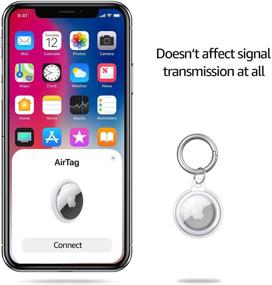 img 2 attached to 🔑 Прозрачный чехол с брелком для Apple AirTags - мягкий чехол из ТПУ с полной защитой, водонепроницаемая и устойчивая к царапинам подвеска для нахождения ключей - держатель аксессуаров Ape Tracker с ключевым кольцом (1 шт.)