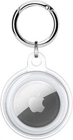 img 4 attached to 🔑 Прозрачный чехол с брелком для Apple AirTags - мягкий чехол из ТПУ с полной защитой, водонепроницаемая и устойчивая к царапинам подвеска для нахождения ключей - держатель аксессуаров Ape Tracker с ключевым кольцом (1 шт.)