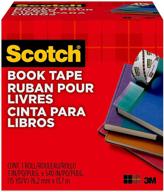 📚 premium scotch book tape 845, 3 inches x 15 yards - durable and reliable ff084574 logo