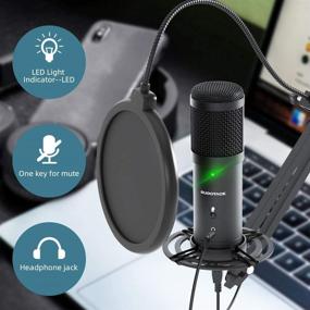 img 2 attached to SUDOTACK Professional USB Streaming Studio Microphone - High-Quality 192kHz/24Bit Cardioid Condenser Mic Kit with Zero-Latency Monitoring, Mute Button - Ideal for Podcasting, Gaming, Home Recording, YouTube