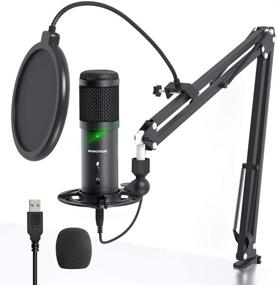 img 4 attached to SUDOTACK Professional USB Streaming Studio Microphone - High-Quality 192kHz/24Bit Cardioid Condenser Mic Kit with Zero-Latency Monitoring, Mute Button - Ideal for Podcasting, Gaming, Home Recording, YouTube