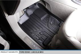 img 3 attached to MAXLINER Floor Mats 2011-2014 Ford Edge / 2011-2015 Lincoln MKX - Black 2 Row Liner Set - Premium Car Accessories