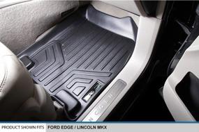 img 2 attached to MAXLINER Floor Mats 2011-2014 Ford Edge / 2011-2015 Lincoln MKX - Black 2 Row Liner Set - Premium Car Accessories