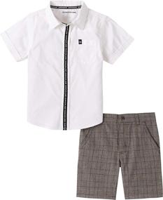 img 1 attached to Calvin Klein Pieces Shirt Shorts Boys' Clothing : Clothing Sets