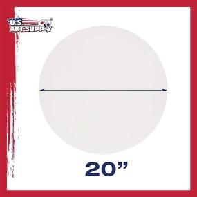 img 2 attached to 🖼️ U.S. Art Supply 20 Inch Round Stretched Canvas - Pack of 2 - Professional Grade, Acid-Free, Primed Gesso - 12 Ounce - Premium Quality