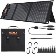🔌 vtonce 60w solar panel charger - portable & foldable solar kit with pd60w, usb qc3.0, 18v dc output - ideal for power station generator, phones, laptops - perfect for outdoor, rv travel, camping & home logo