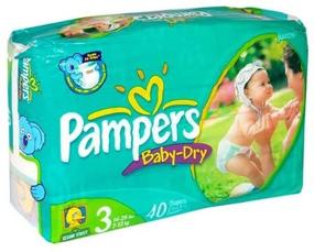 img 3 attached to 👶 Pampers Baby Dry Diapers Size 3 (40-Count) - Super Absorbent and Comfortable!