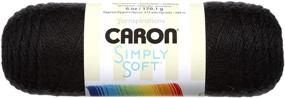 img 1 attached to 🧶 Caron Simply Soft Yarn Solids (3-Pack) Black Bulk Buy: Convenient and Economical