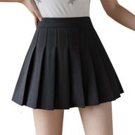 👗 high waisted pleated skirt: elegant a-line style for girls and women, perfect for school uniform or tennis skater look logo