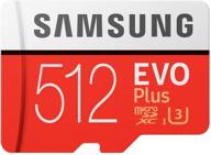 high-quality samsung evo plus 512gb micro sdxc card with adapter - class 10 performance logo