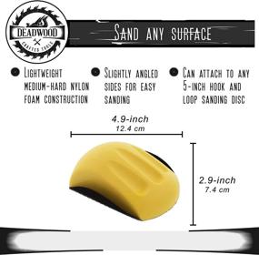 img 1 attached to 🖐️ DCT Hand Sanding Mouse Block, 5in – Medium-Hard Nylon Foam Hook and Loop Sanding Pad for Abrasive Orbital Sander Disc