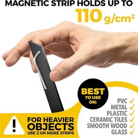 img 1 attached to 🧲 Versatile Adhesive Magnetic Strip: Organize & Store Knives, Utensils, and Tools in Kitchen and Garage