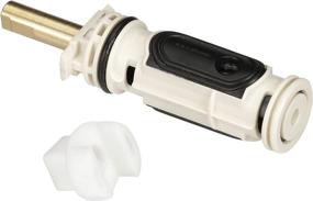 img 2 attached to 💧 High-Quality 1222 Replacement Cartridge for Moen Single-Handle Posi-Temp Faucets, Includes Silicone Oil - Brass and Plastic Construction