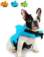 🐶 adjustable belt snik-s dog life jacket - pet swimming shark jacket for short-nosed breeds (pug, bulldog, poodle, bull terrier, labrador) - preserver logo