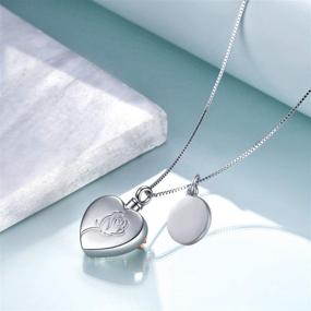 img 2 attached to YFN Sterling Silver Rose Flower Urn Necklace: Beautiful Cremation Jewelry for Beloved Ashes Keepsake