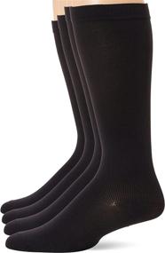 img 3 attached to 🧦 Discover the Comfort and Support of MediPEDS Men's 4 Pack Mild Compression Over The Calf Socks