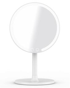 img 4 attached to 💡 EASEHOLD Lighted Makeup Vanity Mirror: Rechargeable, 3-Color Lighting, Stepless Dimming, 180 Degree Rotation and Portable with 56 LEDs