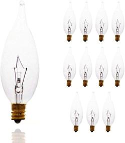 img 4 attached to 🔥 Enhanced Lighting Elegance with Clear Flame Shaped Incandescent Candelabra