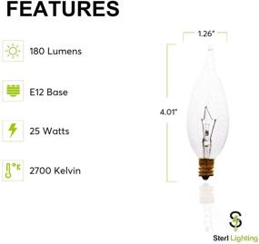 img 3 attached to 🔥 Enhanced Lighting Elegance with Clear Flame Shaped Incandescent Candelabra