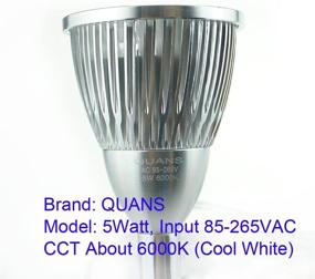 img 2 attached to QUANS 5W Cool White LED Desk Table Lamp, Clamp Clip on Gooseneck, Ultra Bright Silver, 19.68 inch