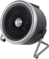 pelonis portable 2 in 1 vortex heater & air circulation fan: efficient cooling & heating, wide tilting stand, quiet mode, tip over & overheat protection - ideal for home, office personal use, black logo