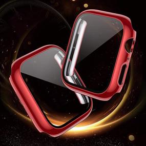 img 1 attached to 📱 Премиум 5-Pack Защитные стеклянные пленки для экрана для Apple Watch Series 6 / SE / Series 5 / Series 4 40 мм - Сенсорные ультратонкие жесткие бамперы из поликарбоната с полным покрытием.