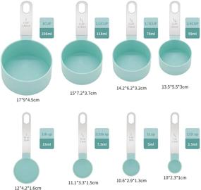 img 3 attached to 🛒 Clearance Sale: 8 Piece Stainless Steel Measuring Cups & Spoons Set for Kitchen Baking Tools - Wet and Dry Measurement