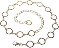 ladies metal circle chain silver logo