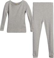 sweeter than ever: sweet & sassy girls' 2-piece thermal warm underwear set - top and pant combo логотип