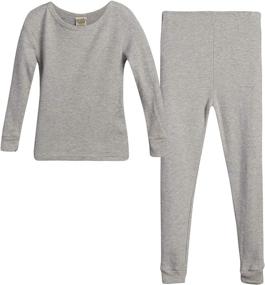 img 4 attached to Sweeter Than Ever: Sweet & Sassy Girls' 2-Piece Thermal Warm Underwear Set - Top and Pant Combo