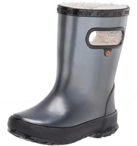 img 4 attached to Ultimate Style and Durability: BOGS Skipper Rainboot Metalic Plush Steel Boys' Shoes