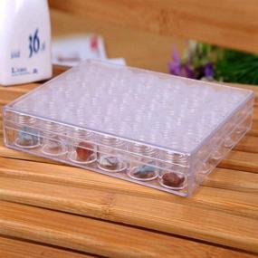 img 1 attached to 💎 BigOtters 5D Embroidery Diamond Storage Box: Clear Plastic Containers for Jewelry, Crafts, and Beads