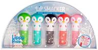 lippy pal lip balm set: enhance lip softness with a set of 5 cute penguin-shaped lip balms! this multi-flavor holiday pack provides moisturizing soft shine. ideal as a gift! logo