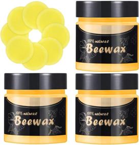 img 4 attached to 🐝 Wood Seasoning Beewax: Traditional Beeswax Polish for Multipurpose Furniture Care, Including 8 Sponges for Cleaning and Protecting Wooden Furniture